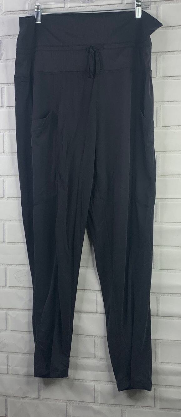 NWT Fabletics athletic jogger pants Maj Tricot Pant black XXL women